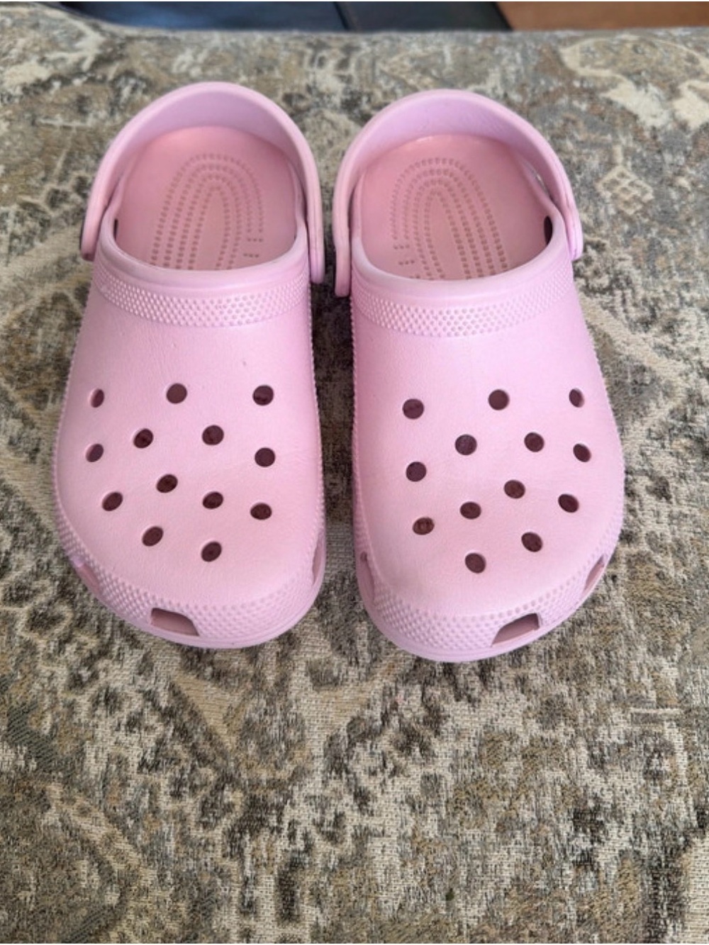 CROCS Kids Classic Light Pink Clog with Heel Strap